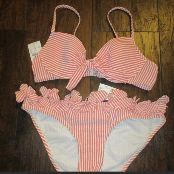 Coral seersucker jcrew bikini - Picture 4 of 4